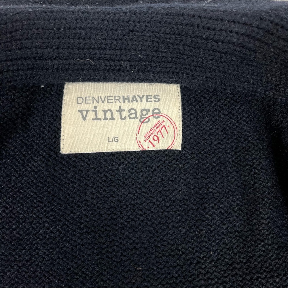 Grandpa Sweater | Denver Hays Vintage Heavy Knit Cardigan | Large - Picture 3 of 5